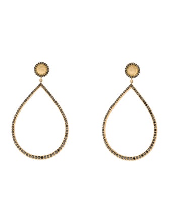 Jamie Wolf 18K 1.58ctw Diamond Scallop Edge Open Drop Earrings