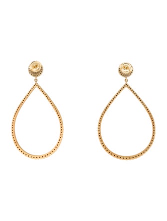 Jamie Wolf 18K 1.58ctw Diamond Scallop Edge Open Drop Earrings