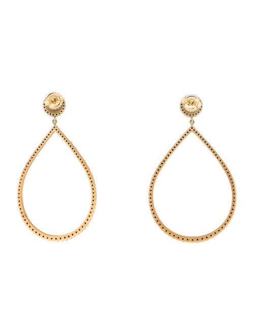 Jamie Wolf 18K 1.58ctw Diamond Scallop Edge Open Drop Earrings