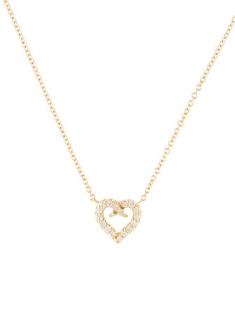 Jamie Wolf 18K Diamond Script Heart Pendant Necklace