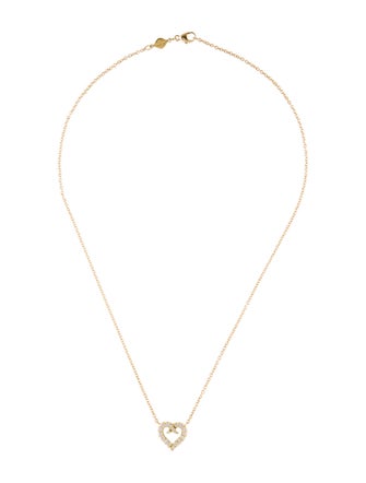 Jamie Wolf 18K Diamond Script Heart Pendant Necklace