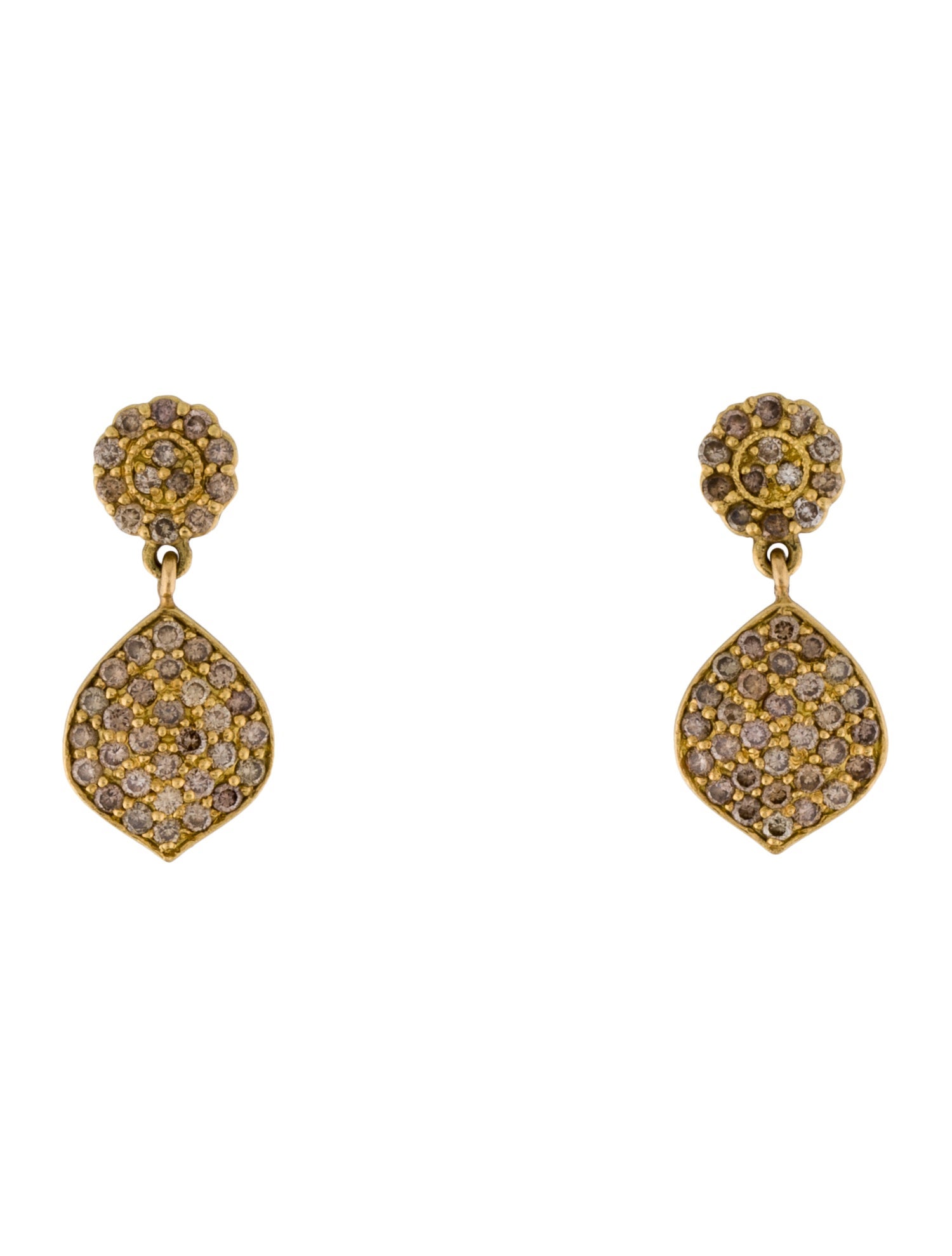 Jamie Wolf 18K Diamond Acorn Drop Earrings