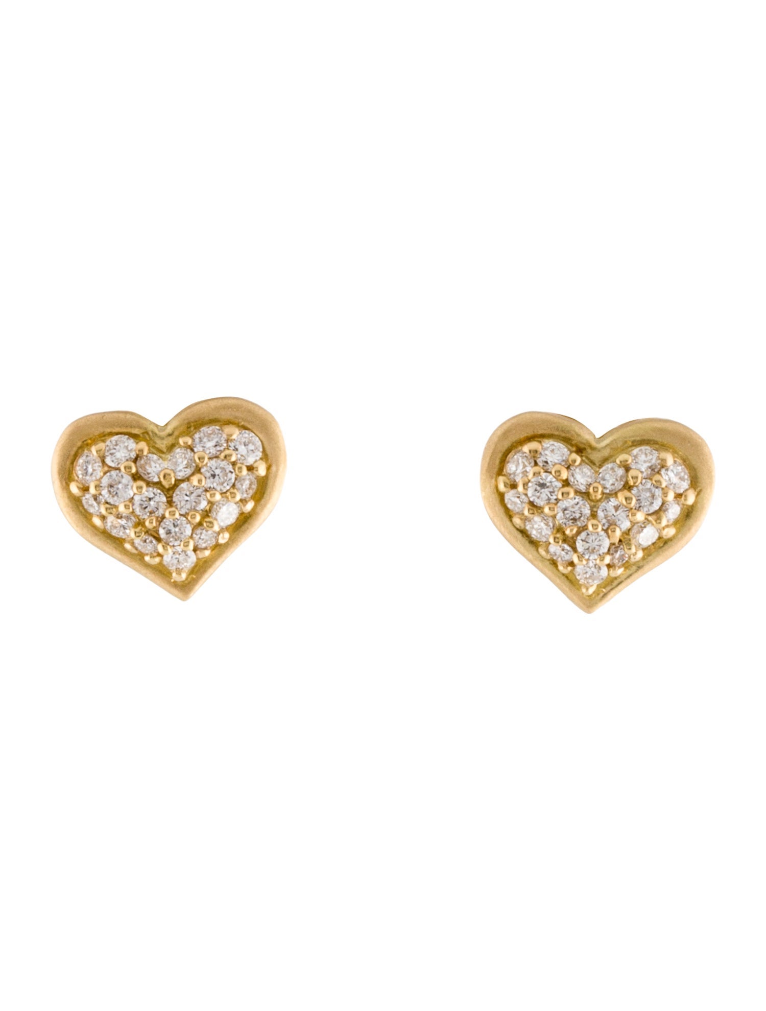 Jamie Wolf 18K Diamond Heart Stud Earrings