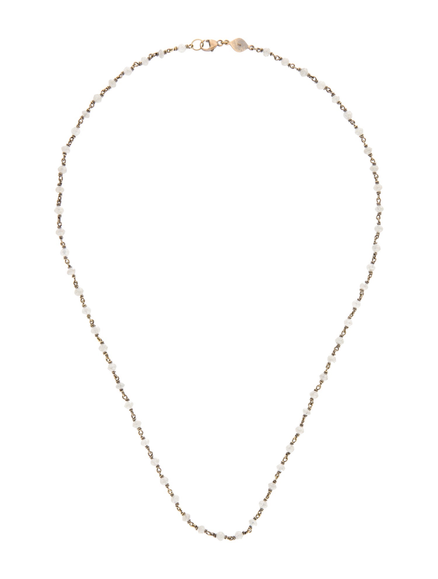Jamie Wolf 18K Diamond Bead Station Necklace