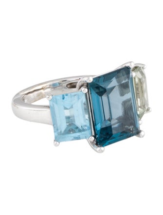 Jane Taylor 14K Topaz & Prasiolite Cocktail Ring