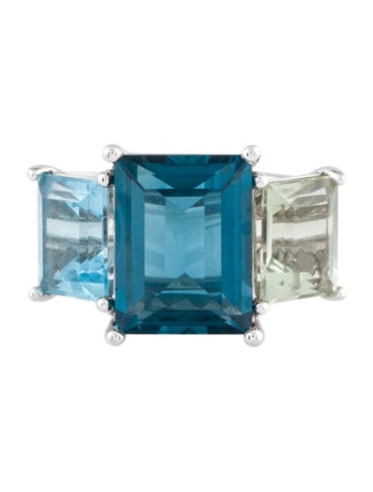 Jane Taylor 14K Topaz & Prasiolite Cocktail Ring