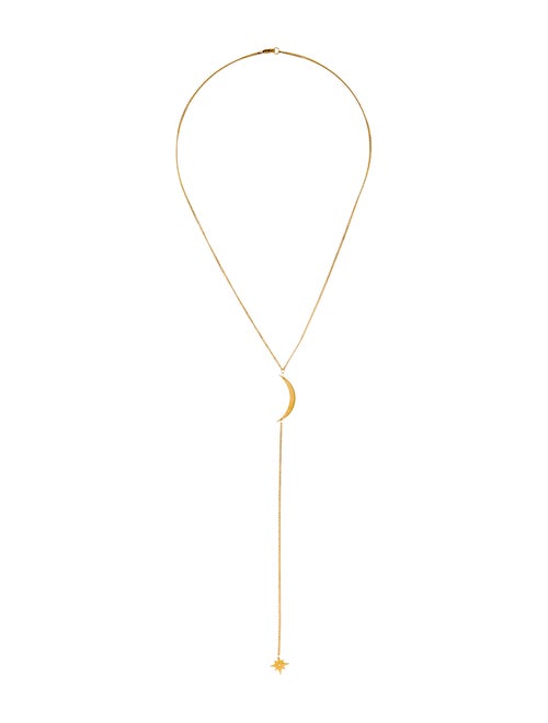 Jennifer Zeuner Diamond Moon & Star Lavalier Neckl