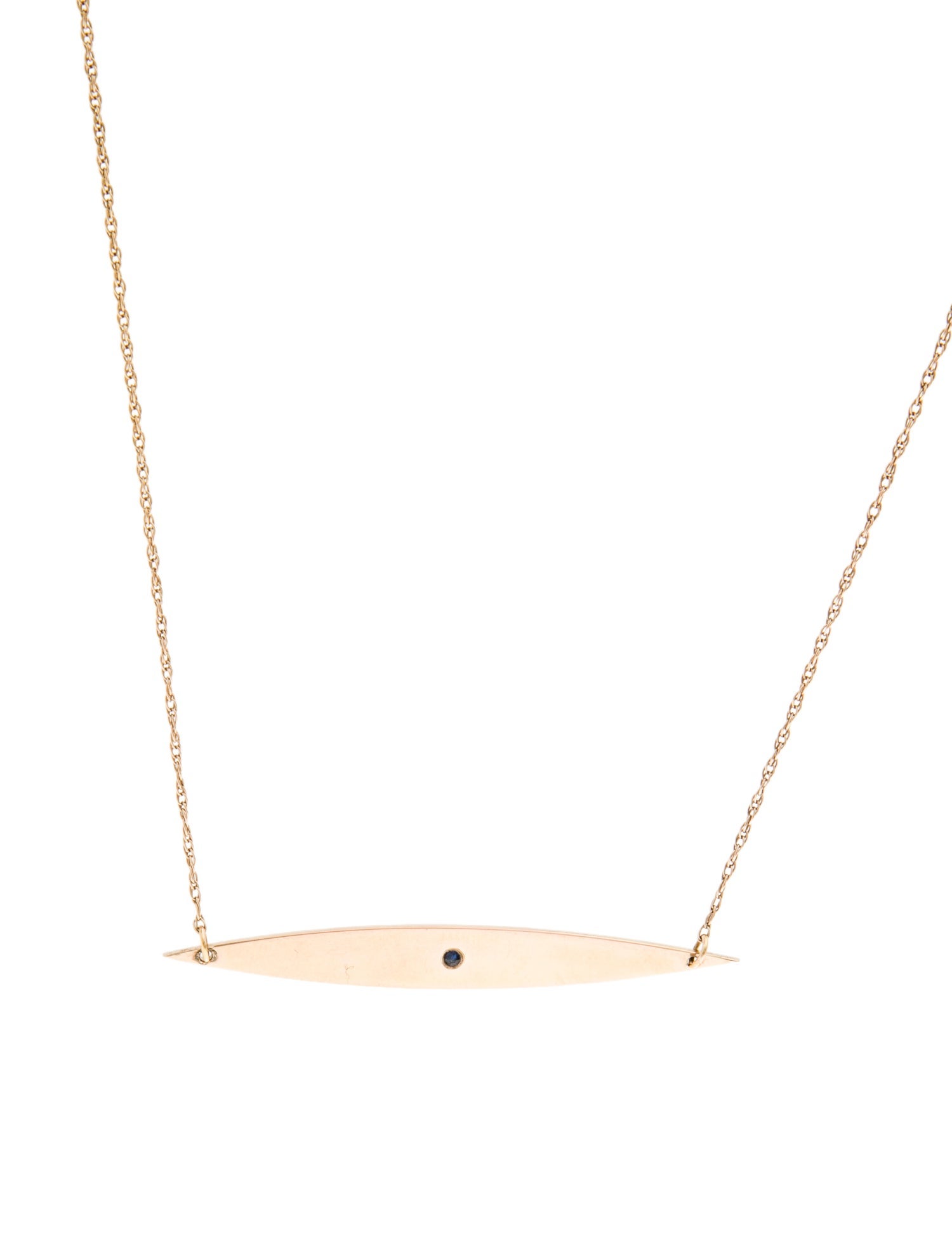 Jennifer Zeuner Sapphire Marquise Pendant Necklace