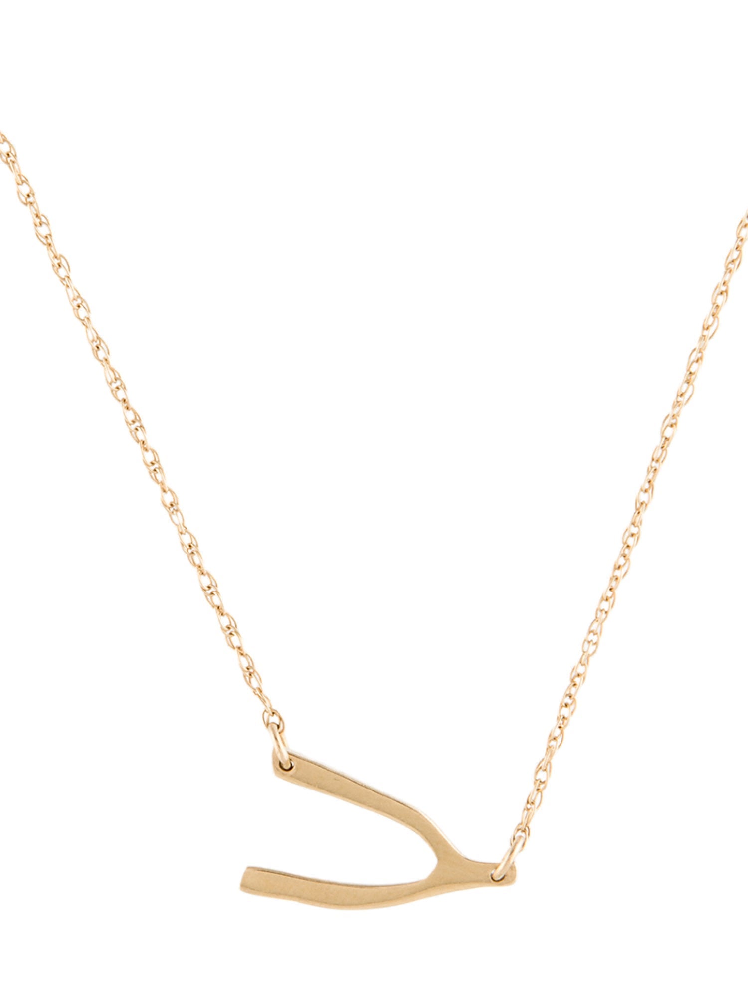 Jennifer Zeuner 14K Lily 1/2" Pendant Necklace