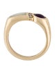 Kabana 14K Mother of Pearl, Amethyst & Diamond Band Ring