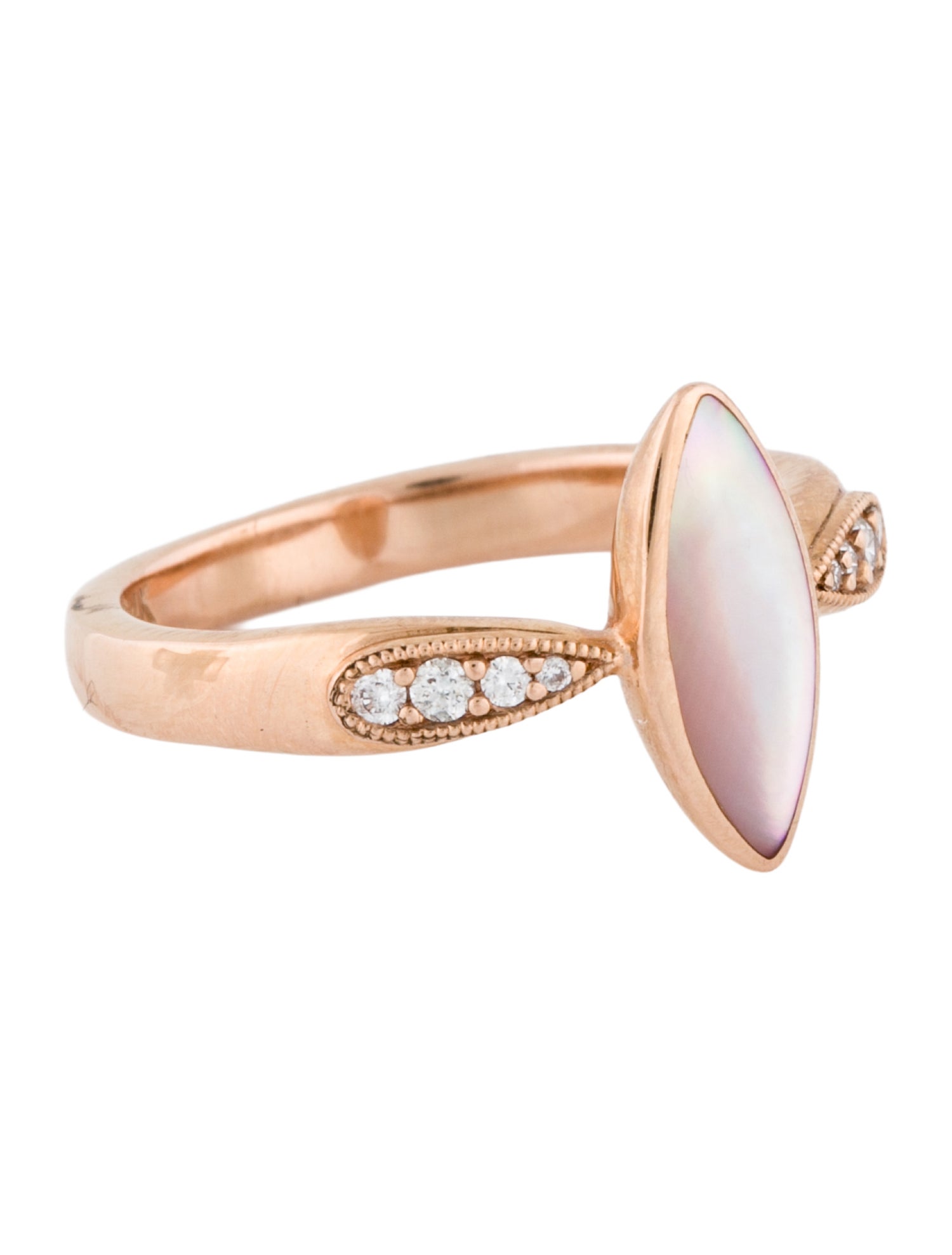 Kabana 14K Mother of Pearl & Diamond Cocktail Ring