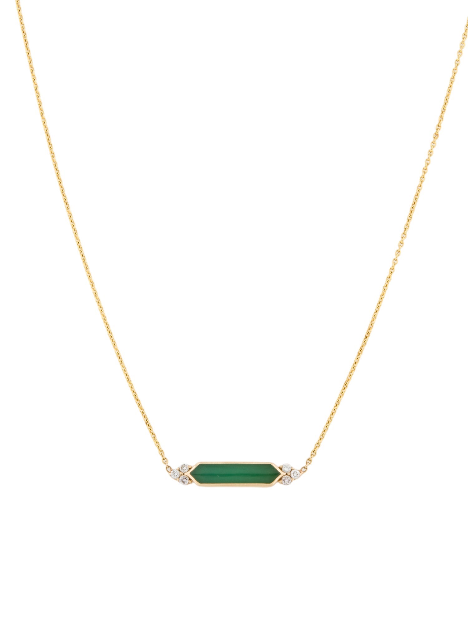 Kabana 14K Chrysoprase & Diamond Pendant Necklace