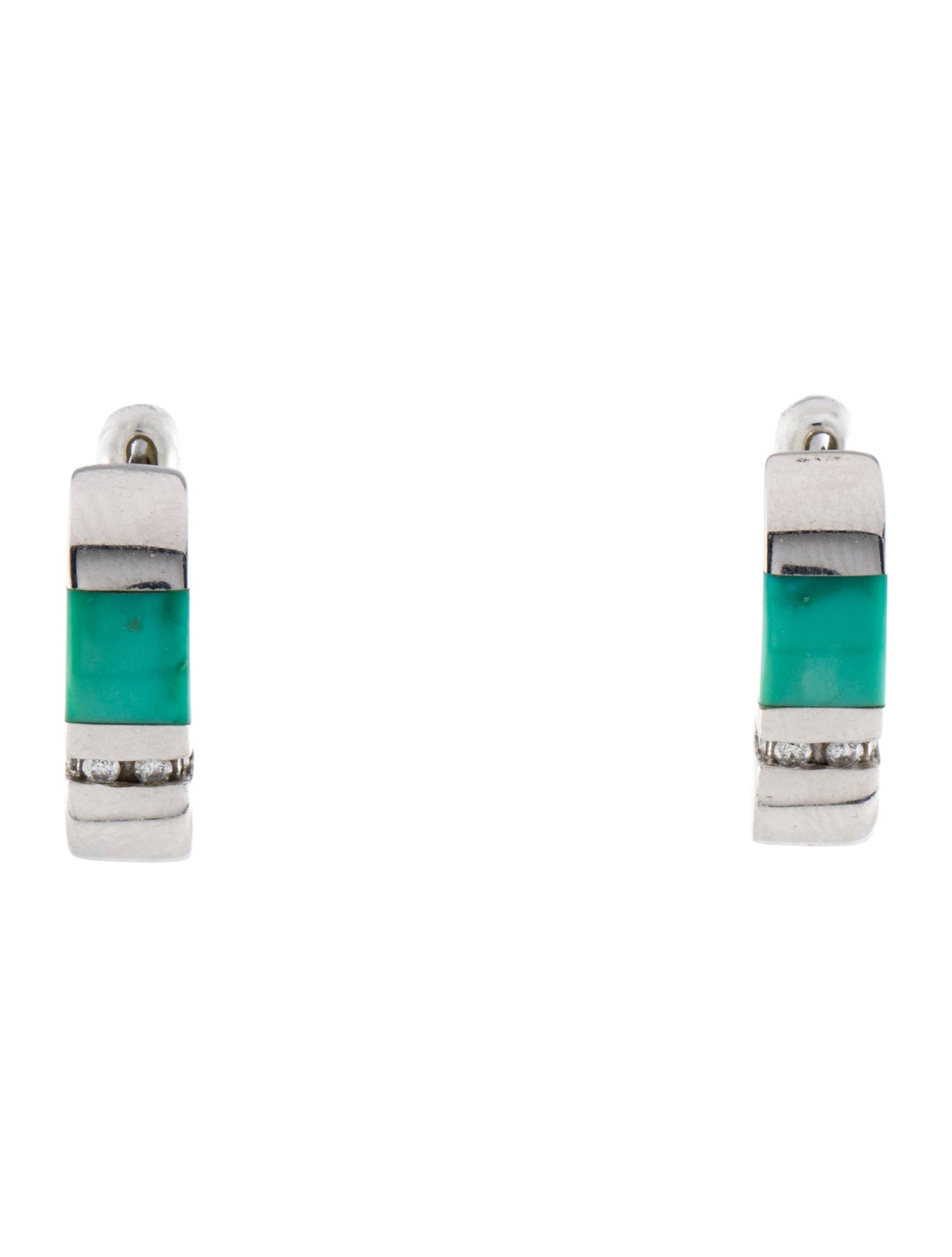Kabana 14K Turquoise & Diamond Earclips