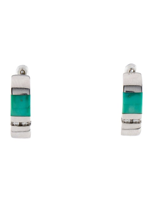 Kabana 14K Turquoise & Diamond Earclips