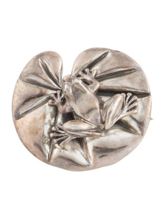 Kabana Frog & Lily Pad Pin Brooch