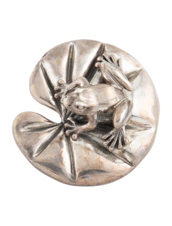 Kabana Frog & Lily Pad Pin Brooch