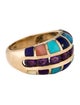 Kabana 14K Mother of Pearl, Coral & Multistone Ring