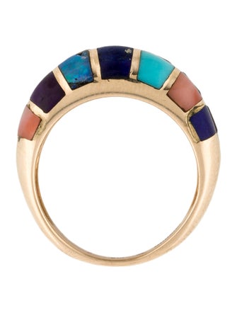 Kabana 14K Mother of Pearl, Coral & Multistone Ring