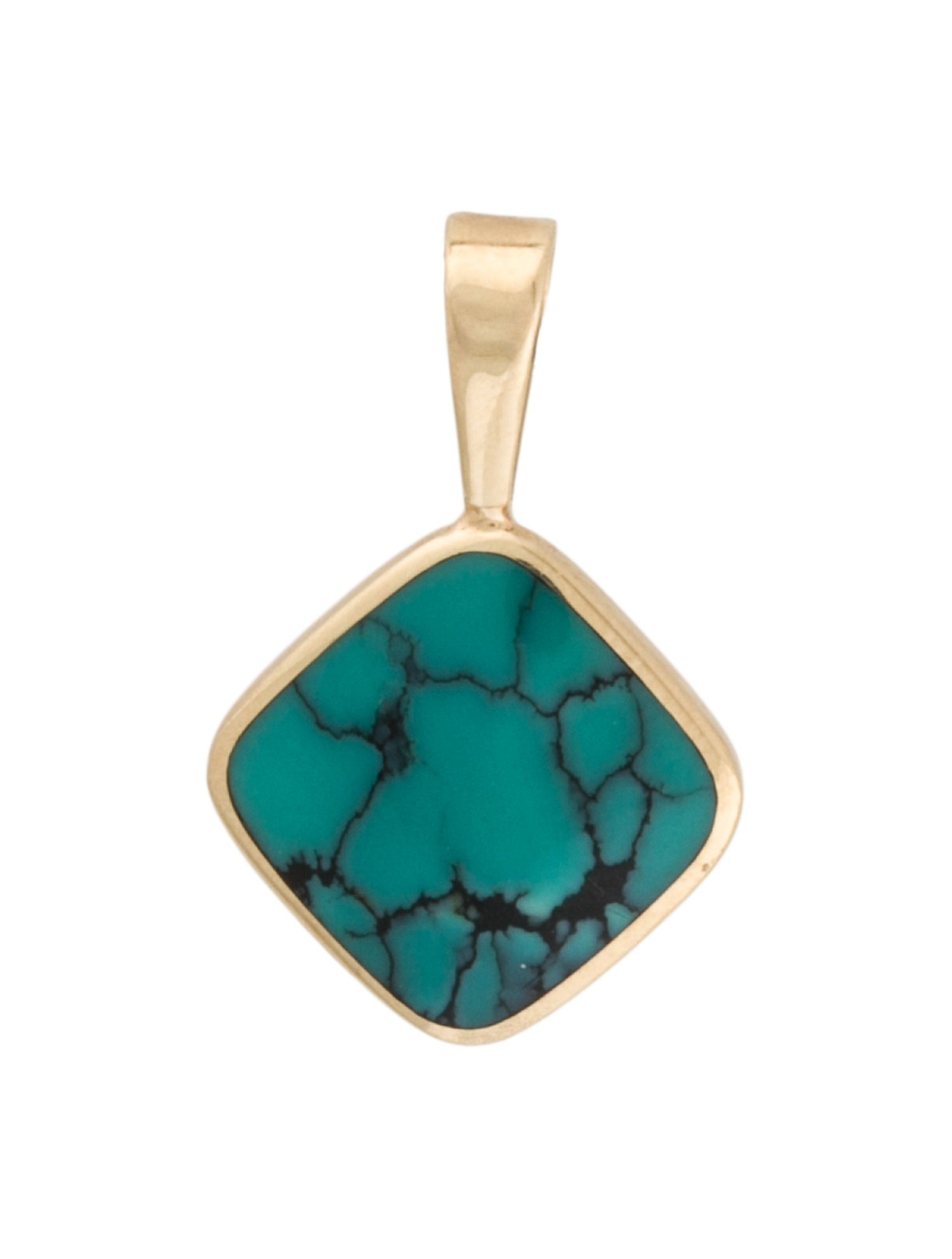 Kabana 14K Turquoise Charm Pendant