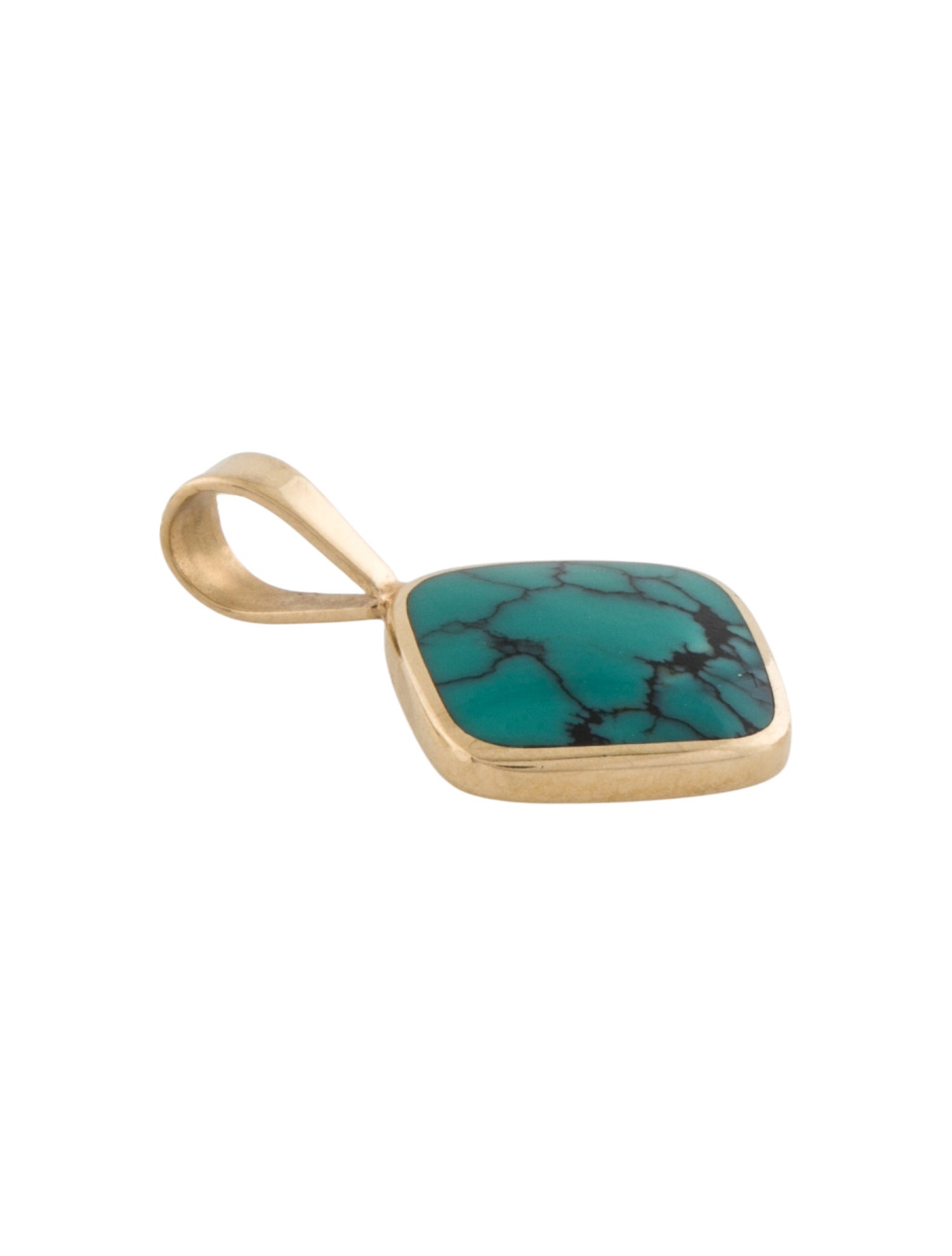 Kabana 14K Turquoise Charm Pendant