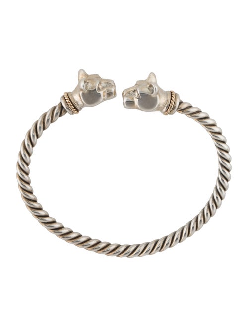 Kabana Two-Tone Cheetah Cuff Bracelet