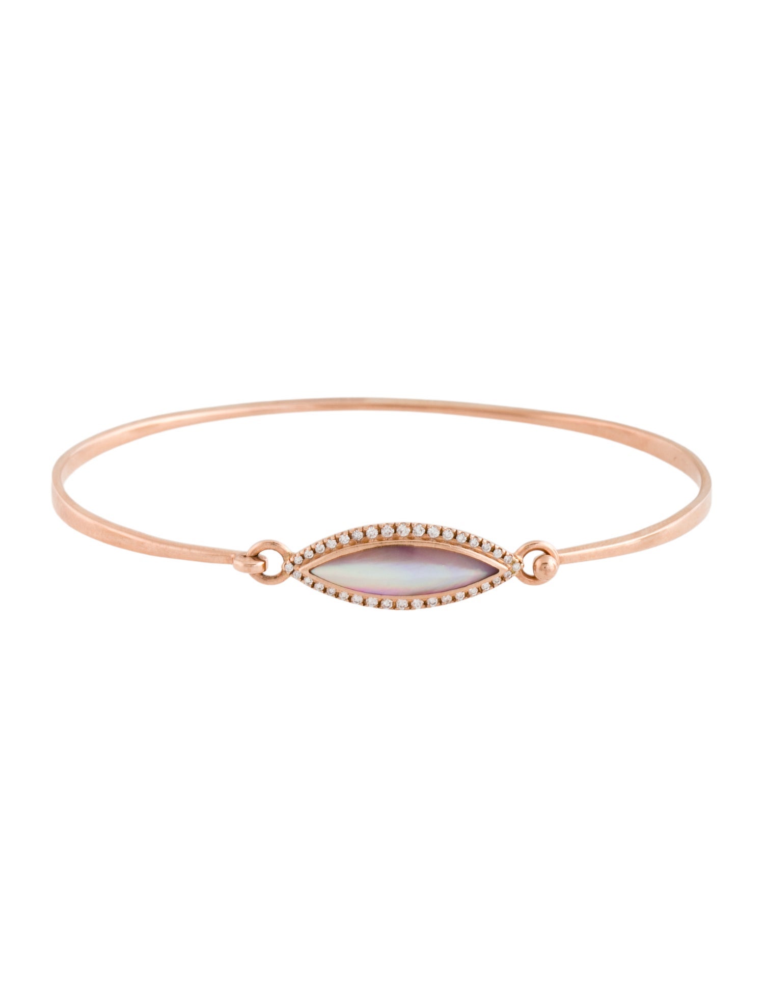 Kabana 14K Mother of Pearl & Diamond Bangle