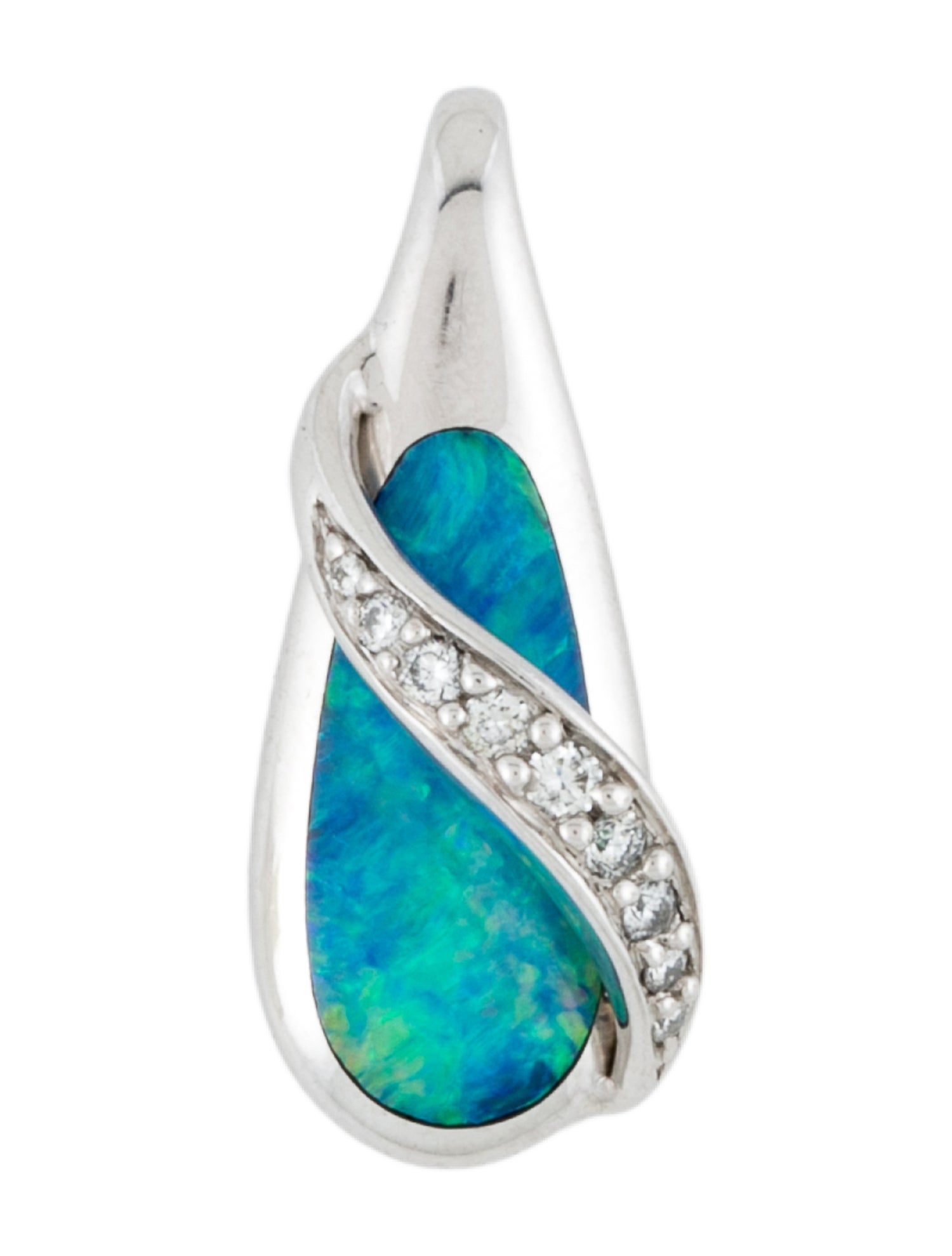 Kabana 14K Opal & Diamond Pendant