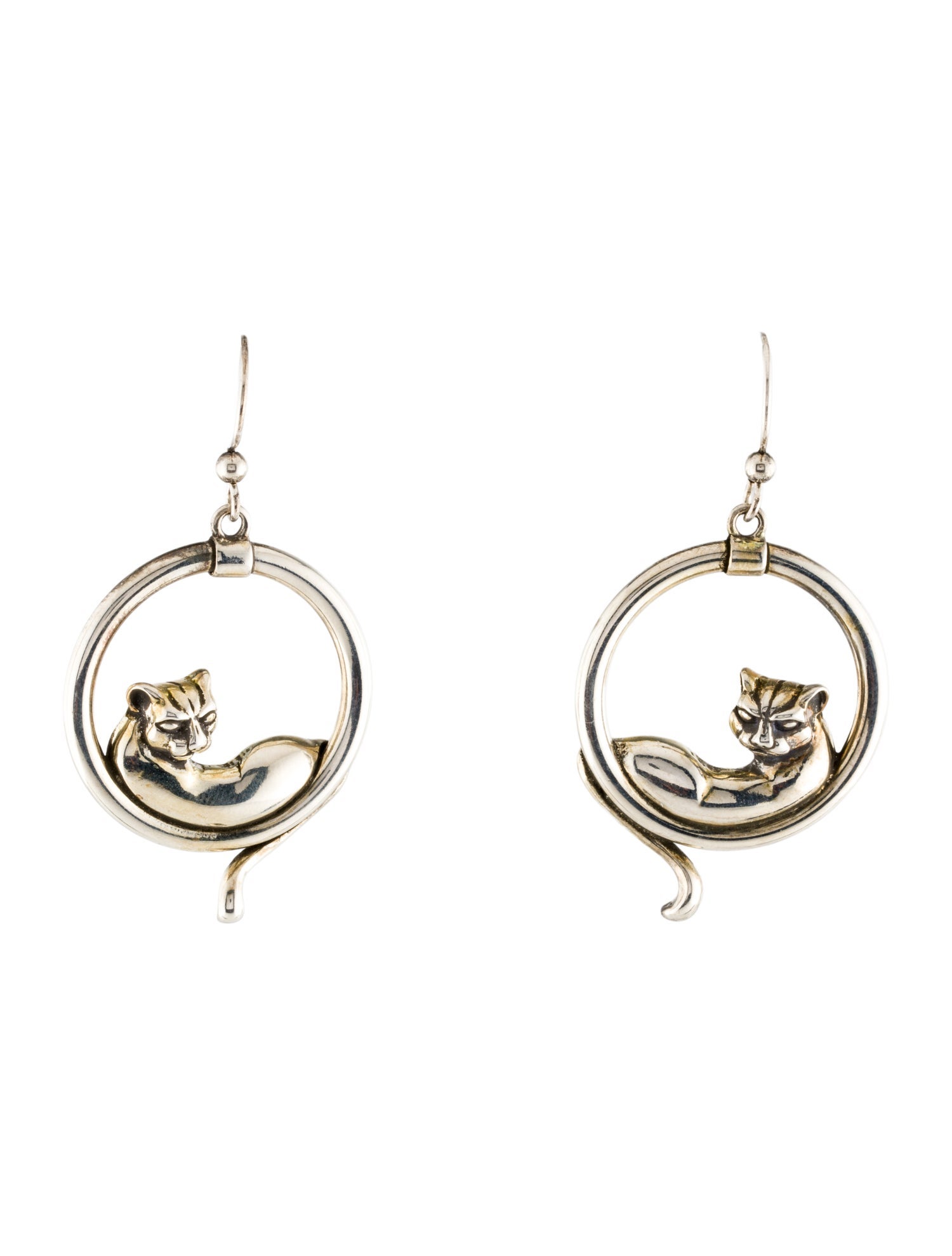 Kabana Vintage Panther Drop Earrings