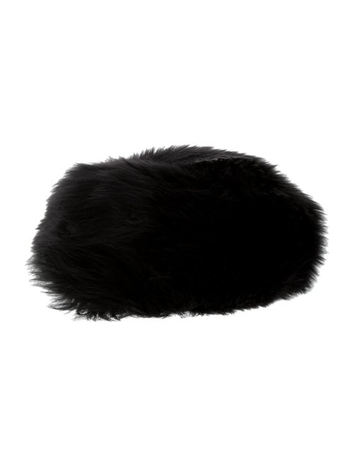 Karl Donoghue Lamb Fur Beret Black