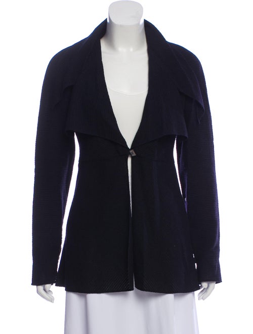 Karl Lagerfeld Draped Wool Jacket Black
