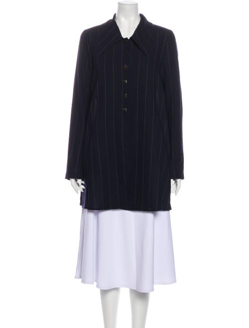 Karl Lagerfeld Wool Striped Jacket Wool
