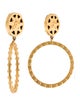 Karl Lagerfeld Resin Studded Hoop Drop Earrings
