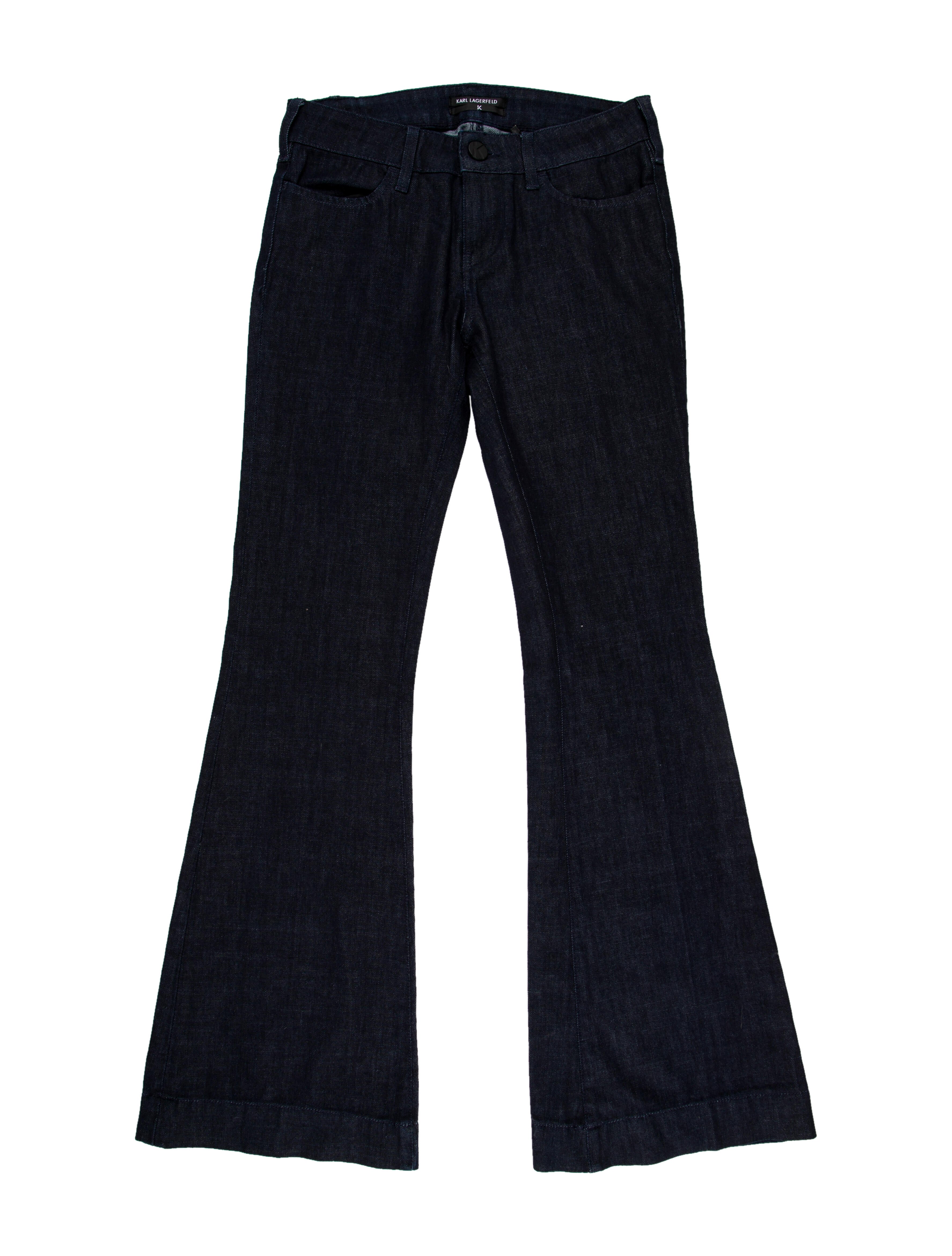 Karl Lagerfeld Mid-Rise Wide Leg Jeans