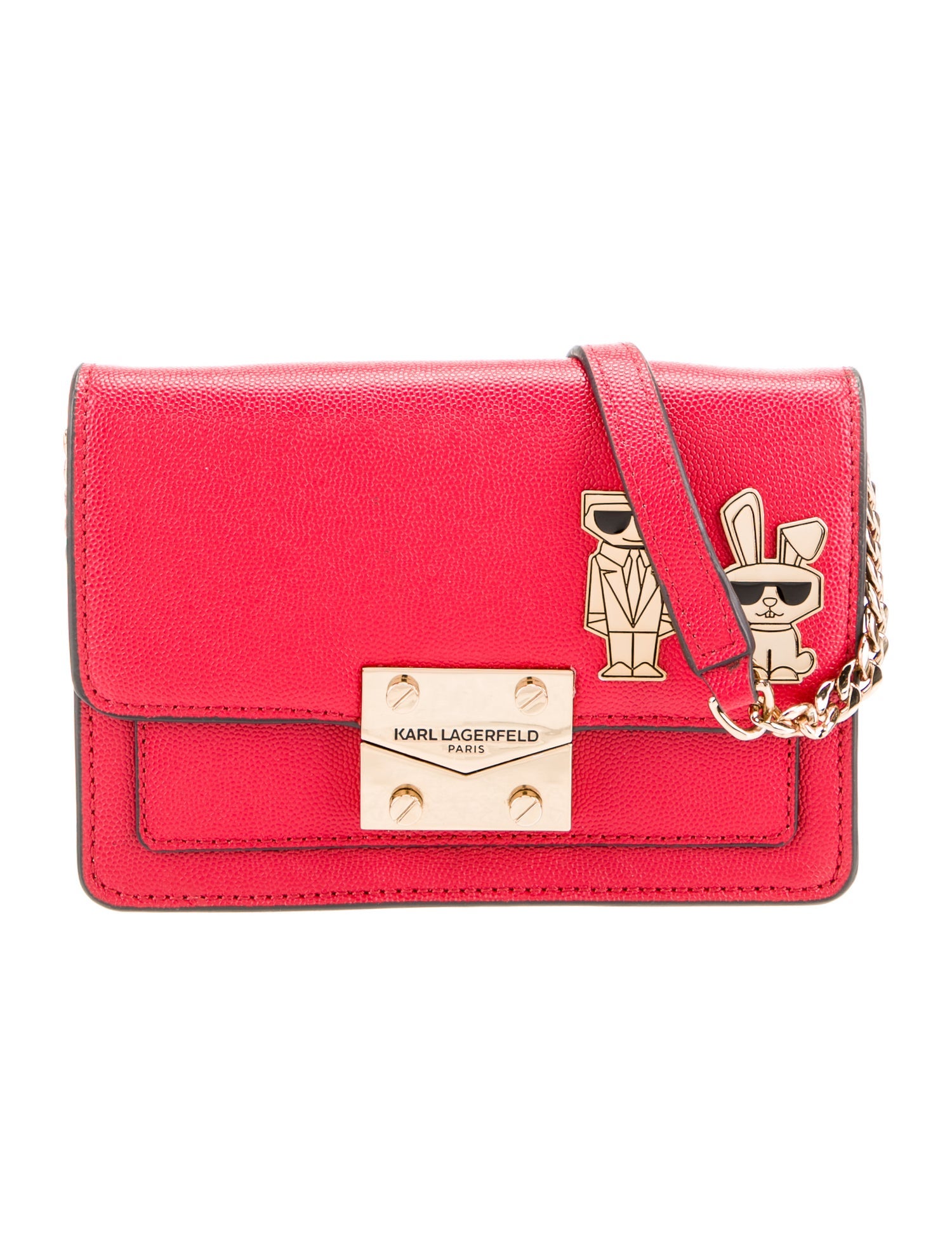 Karl Lagerfeld Leather Crossbody Bag Red Crossbody Bags, Handbags