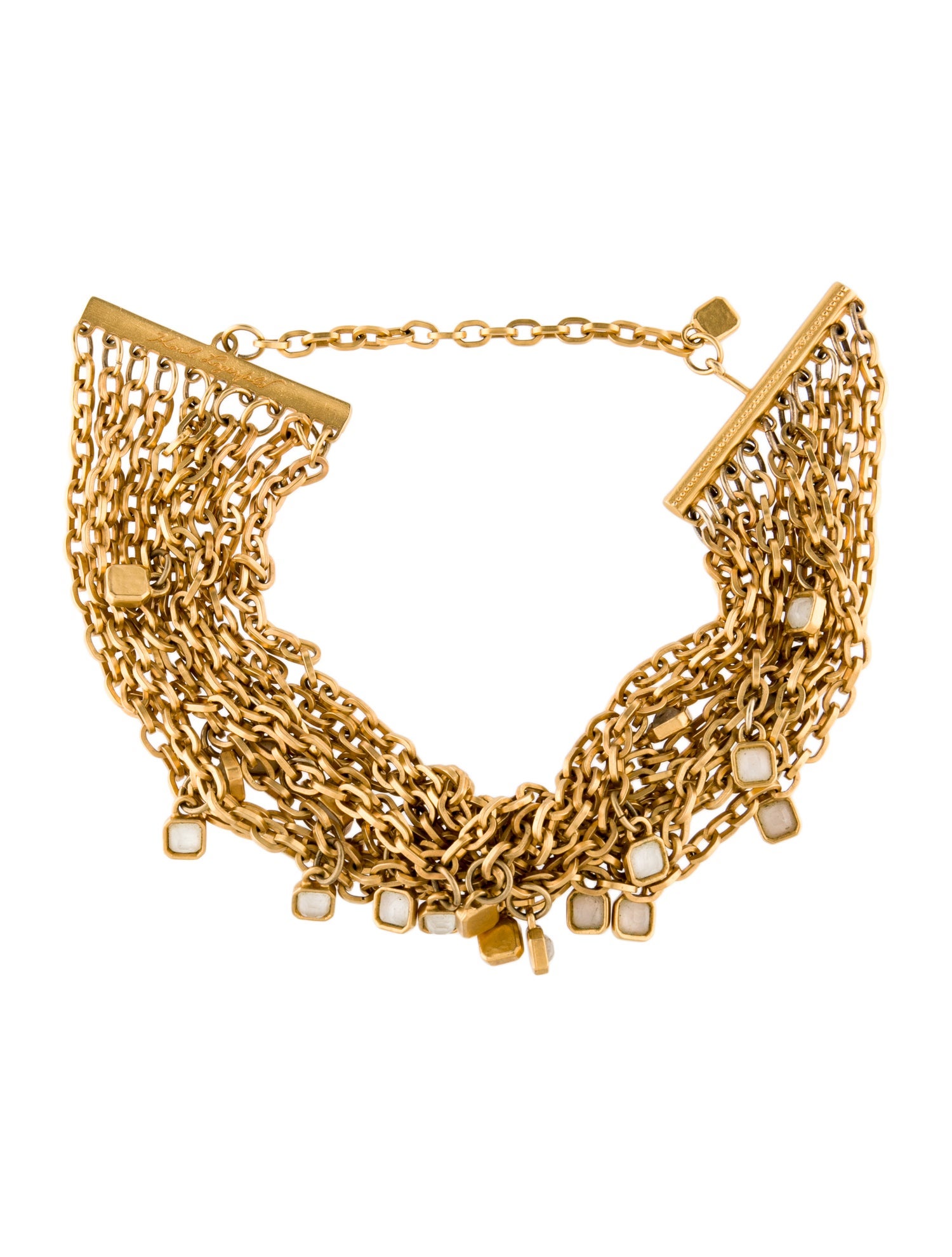 Christian Dior Lucky Locket Choker Necklace GoldTone Metal Choker