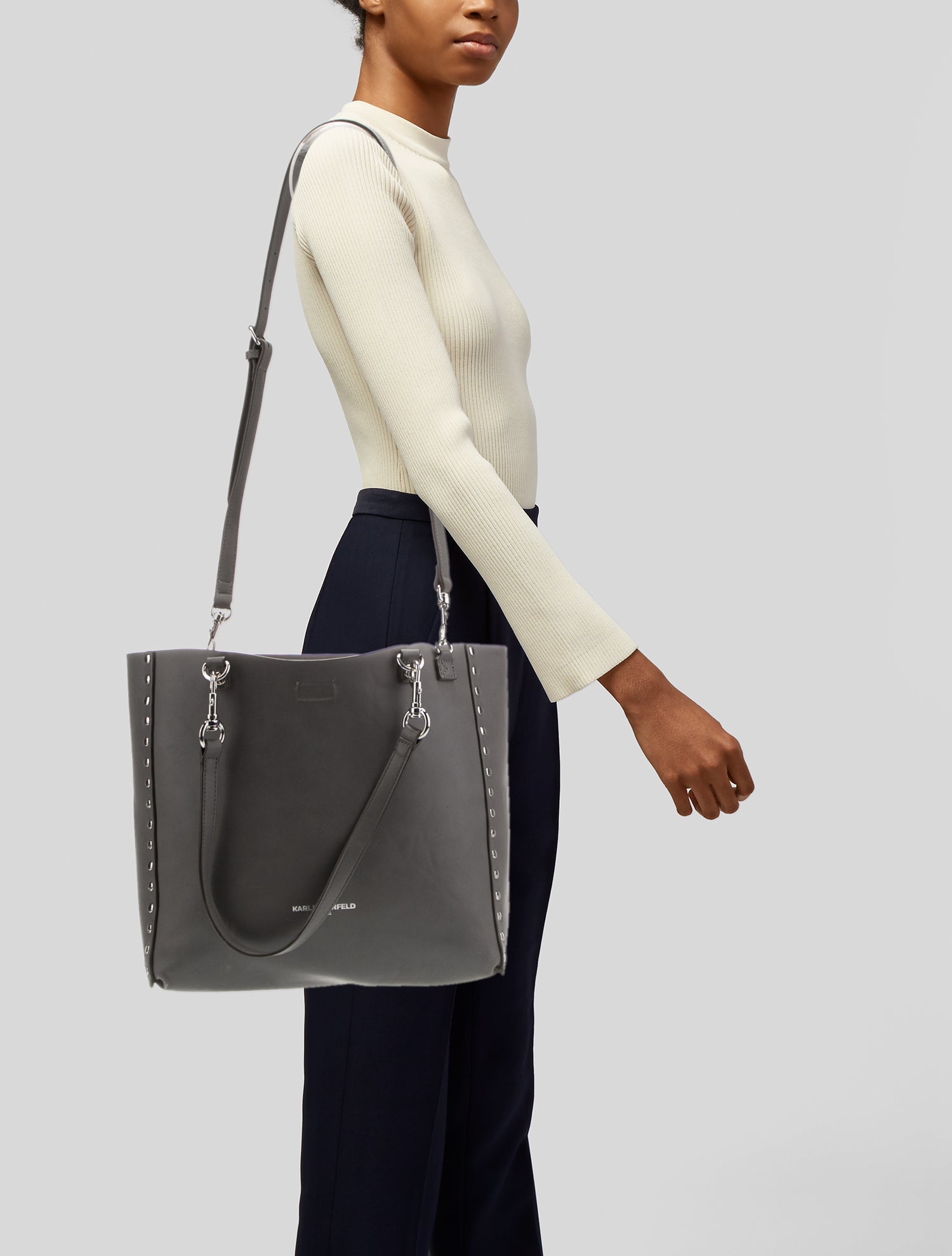 Karl Lagerfeld Leather Bucket Bag