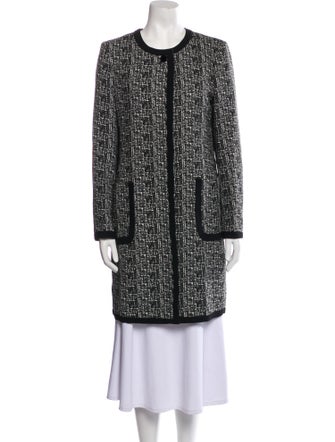 Karl Lagerfeld Tweed Pattern Coat