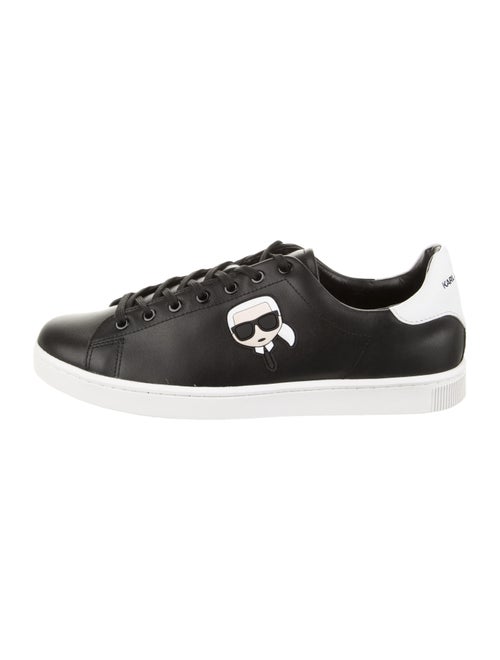 Karl Lagerfeld Leather Graphic Print Sneakers
