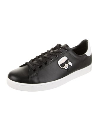 Karl Lagerfeld Leather Graphic Print Sneakers