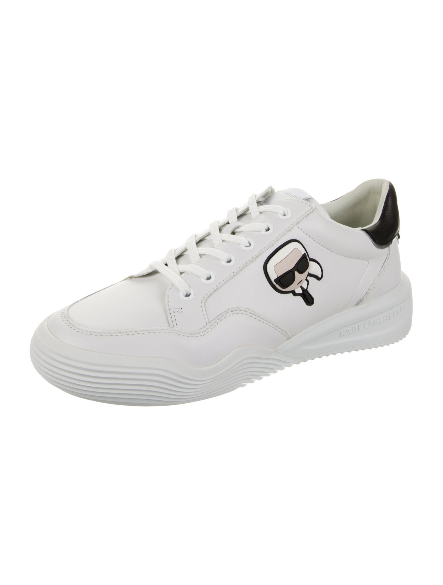Karl Lagerfeld Leather Graphic Print Sneakers