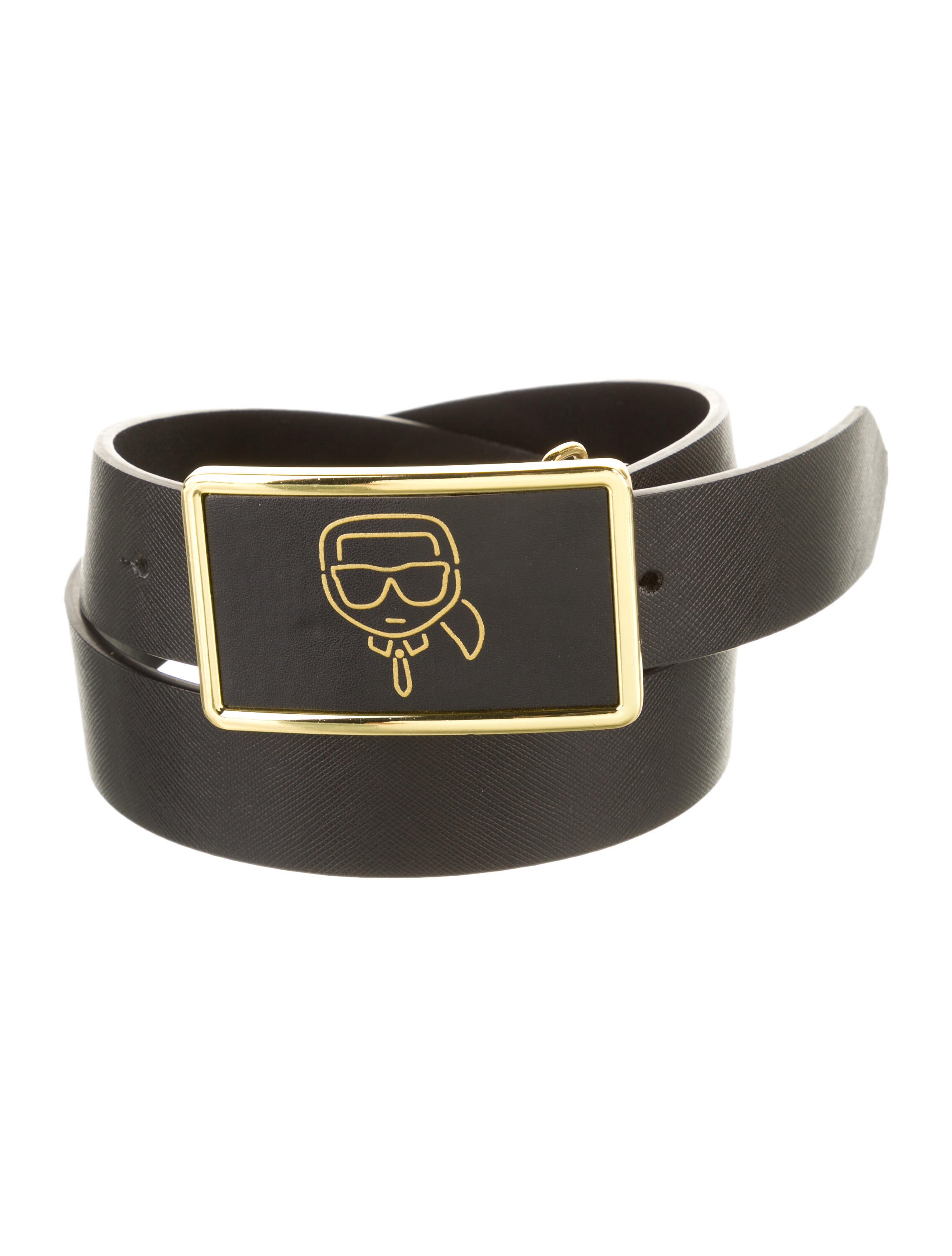 karl lagerfeld logo belt