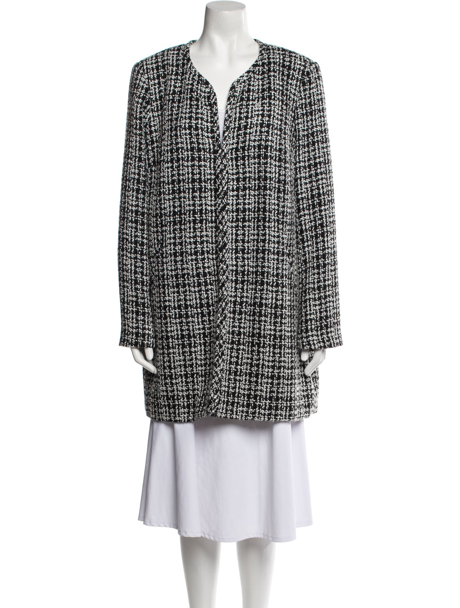 Karl Lagerfeld Tweed Tweed Pattern Coat