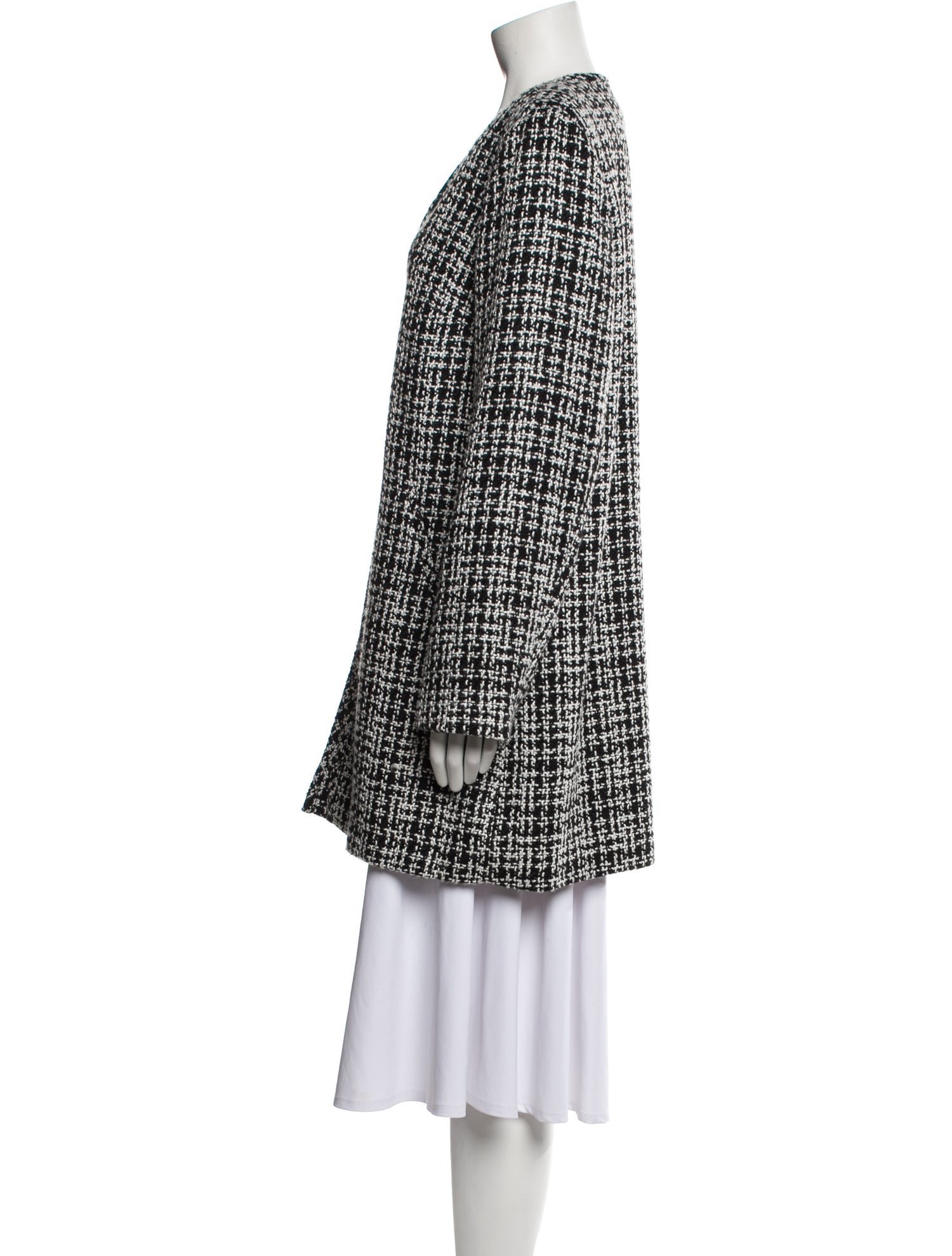 Karl Lagerfeld Tweed Tweed Pattern Coat