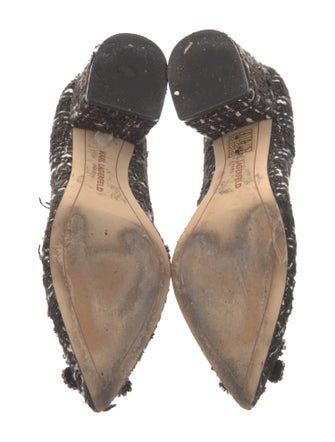 Karl Lagerfeld Tweed Tweed Pattern Pumps