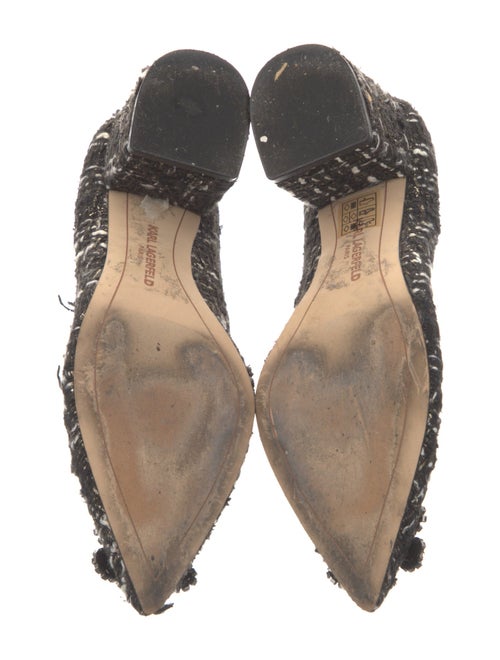 Karl Lagerfeld Tweed Tweed Pattern Pumps
