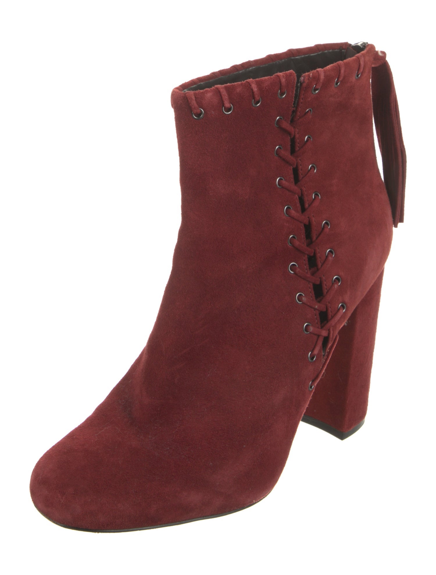 Karl Lagerfeld Suede Whipstitch Trim Boots