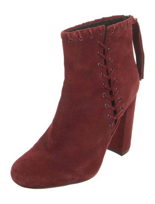 Karl Lagerfeld Suede Whipstitch Trim Boots