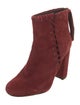 Karl Lagerfeld Suede Whipstitch Trim Boots