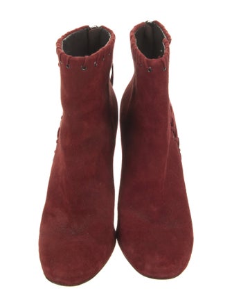 Karl Lagerfeld Suede Whipstitch Trim Boots