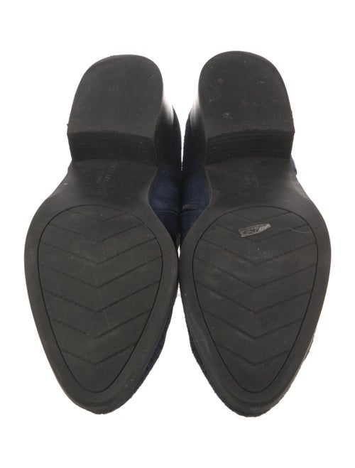 Karl Lagerfeld Suede Printed Moto Boots